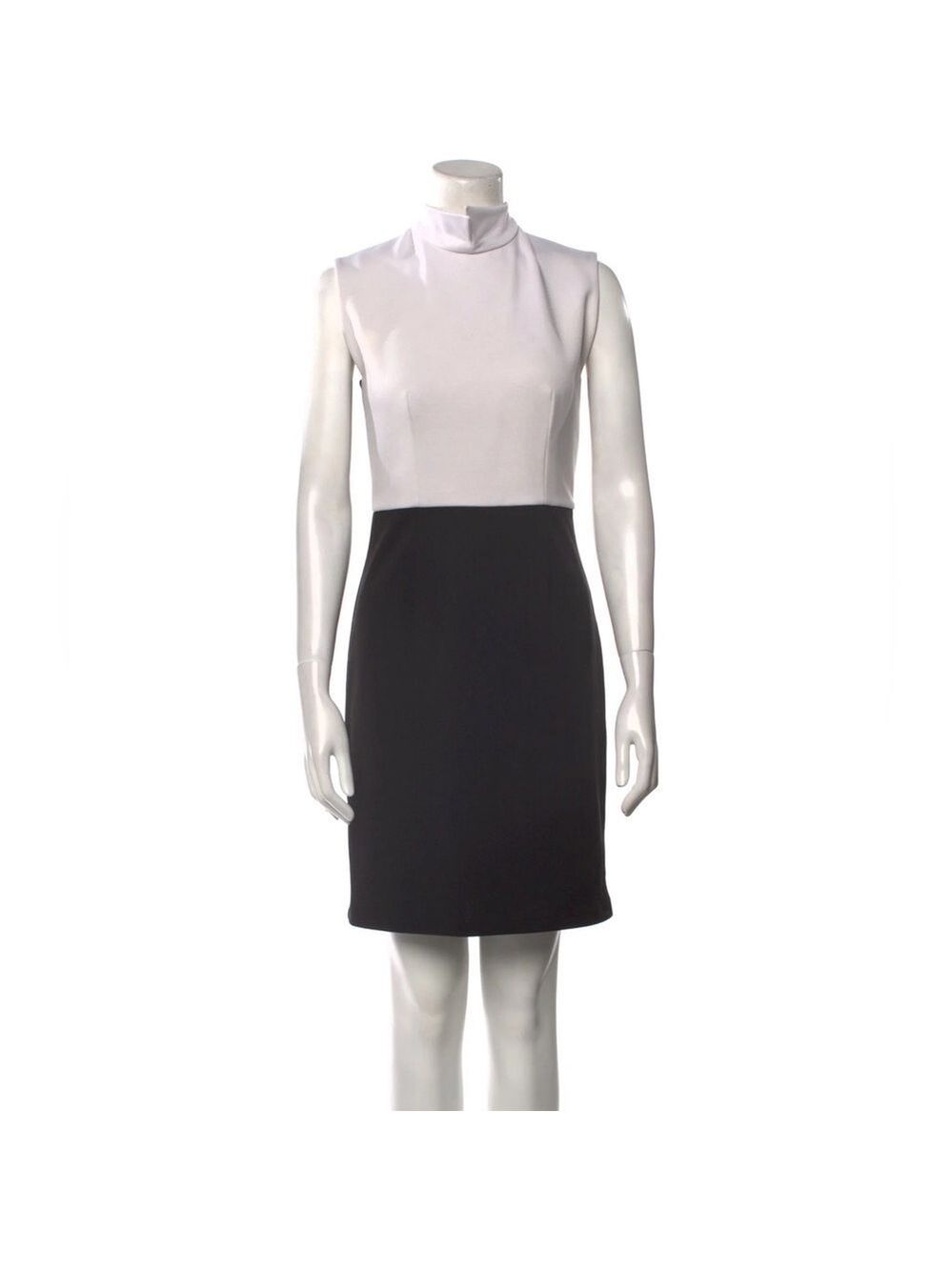 Anne Fontaine Women's Black/White Colorblock Sheath Dress Size 44/US 12